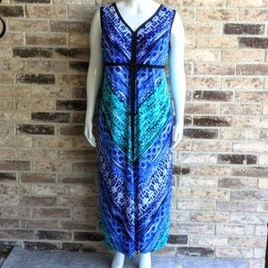 Blue and aqua colored dress